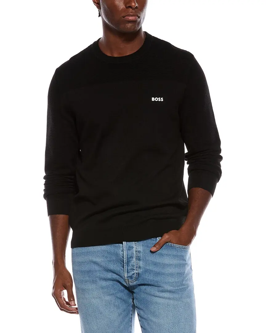 BOSS Hugo Boss Momentum Wool-Blend Crewneck Sweater BOSS Hugo Boss Momentum Wool-Blend Crewneck Sweater