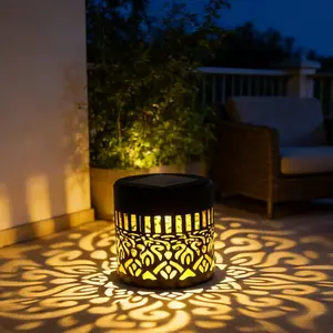 Mandala Projection Lamp Solar Powered, Perfect Gift Idea, Ideal for Home Decor, Energy Efficient Lighting Solution