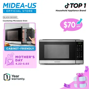 BLACK+DECKER 0.9 Countertop Microwave Oven,  gift, 0.9 Cu Ft, 6 Auto Menus, Child Lock, Memory Function, 10 Power Levels, Easy One-Touch Start, Digital Panel, Jumpstart, Gift, Mother’s Day