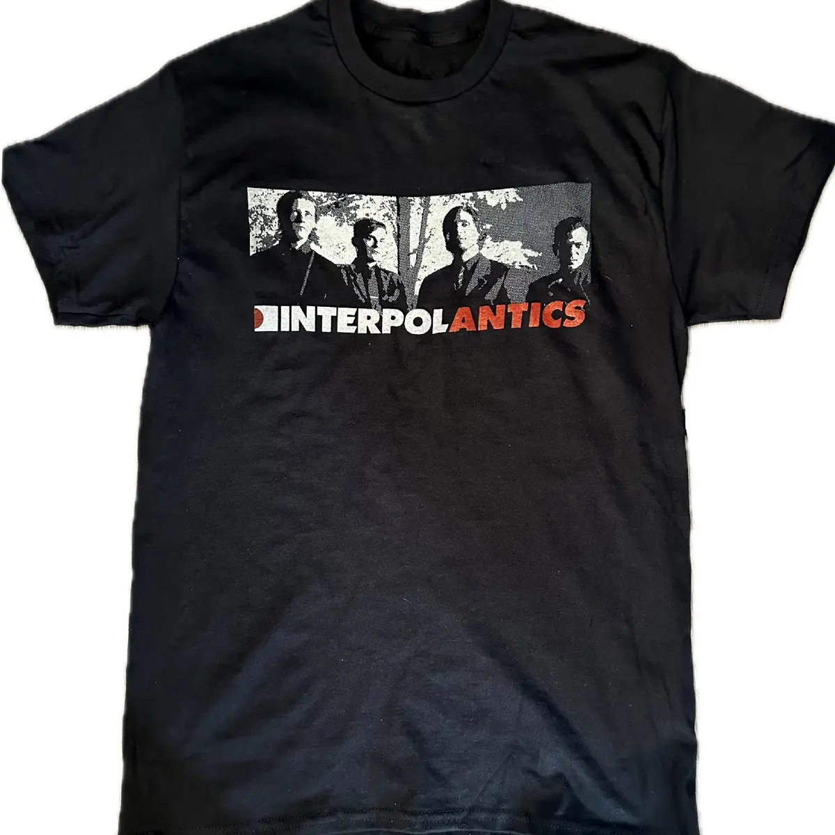Men's Soft Short-Sleeve Round Neck Graphic Interpol Antics Print Casual Cotton T-Shirt, Adult Size L-4XL Classic Menswear Top
