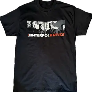 Men's Interpol Antics Print Casual Cotton T-Shirt, Classic Menswear Shirt