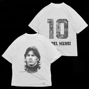 New Tee Shirt T-Shirts Men Tshirt for Men Distress American Cotton Lionel Messi Football Superstar Super Fashion Printed 71052