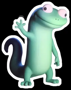 Lizard Lizard Lizard Meme Sticker - Funny Gecko Style Aesthetic Transparent Sticker for Smartphone Casing Made in USA