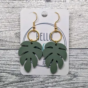 Monstera Earrings With different colors available
