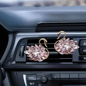 Swan Design Car Air Freshener Ornament, 1 Count Car Air Outlet Swan Decoration, Car Interior Decoration Accessories for Women & Girls Gift