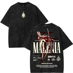 Elden Ring The Malenia Legacy Washed T-shirt Oversize 2 Sided Printting Washed Cotton, Shortsleeve Menswear Oversided Tee, Hoodie Merch Anime Top Fabric Oversized
