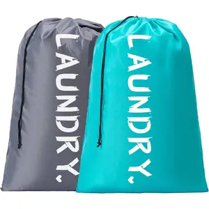 2 Pack XL Travel Laundry Bag - Machine Washable Organizer with Drawstring, Large Enough to Hold 4 Loads of Laundry, 24" x 36" Dimensions