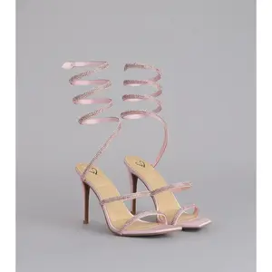 Glamour Diva Spiral Rhinestone Heels