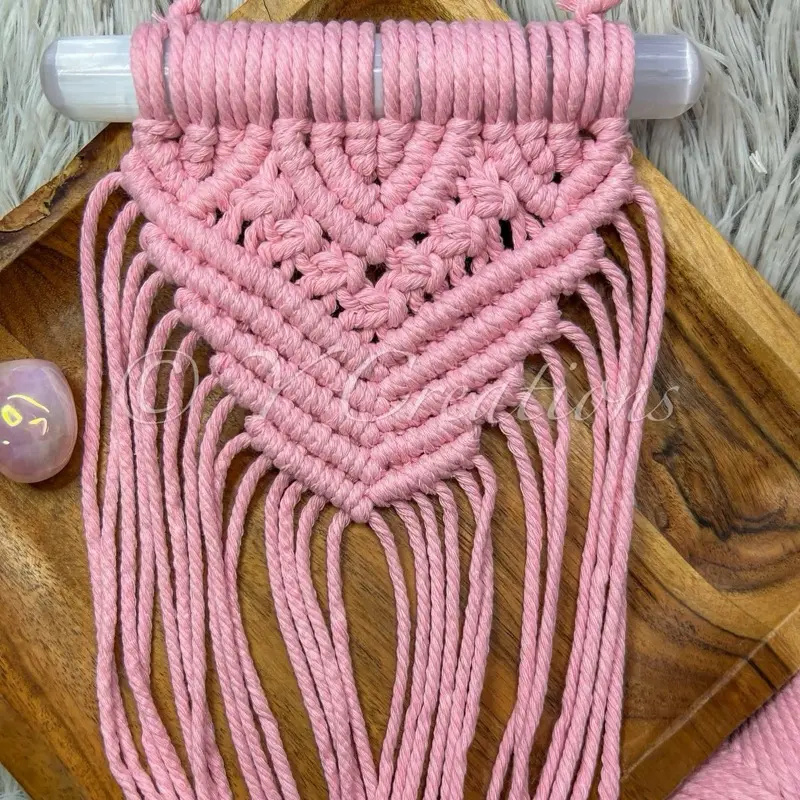 Selenite Crystal Macrame Wall Hanging