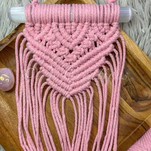 Selenite Crystal Macrame Wall Hanging