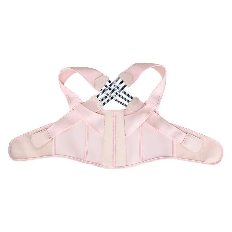 Double keel hunchback aligner male and female adult posture strap adolescent student back stretching beauty back artifact Healthcare Support Black