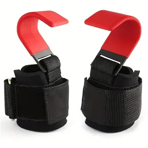 2pcs Weight Lifting Hook Grips with Wrist Wraps, Hand-Bar Wrist Strap for Gym Fitness, Pull-Ups & Power Lifting Gloves, Workout Accessories