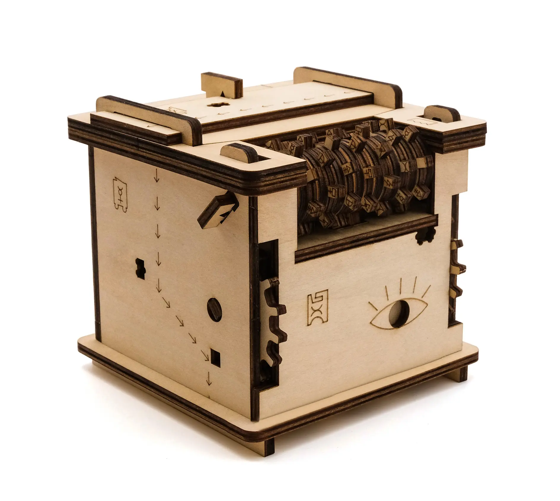 BoBo Adventure Schrödinger's Cat Wooden Puzzle Box - 3D Escape Room Game with Unique Brain Teaser & Treasure Box, Reusable Design, Perfect for Adults