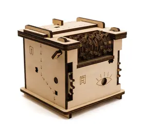 BoBo Adventure Schrödinger's Cat Wooden Puzzle Box - 3D Escape Room Game with Unique Brain Teaser & Treasure Box, Reusable Design, Perfect for Adults