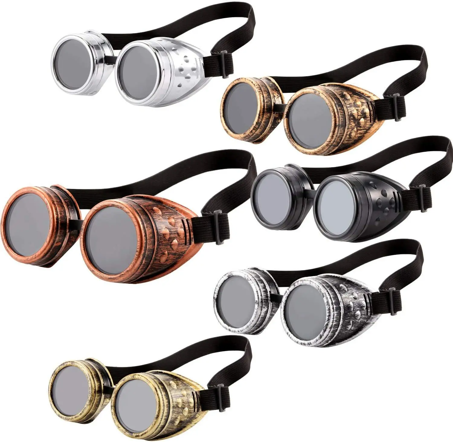 Vintage Victorian Steampunk Goggles Retro Glasses Gothic Punk Cosplay Costume