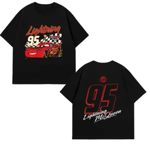 Cars Movie T-Shirt Retro Mcqueen and Mater Vintage Oversized Tee – Y2K Unisex Two Side Graphic TankTop, Top Trendy Streetwear Gym Shirt For Movie Game Fans