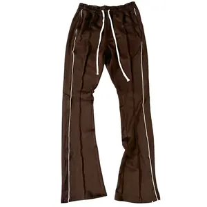 Rebel - Track Stacked Flare Pants - Brown - 470 570