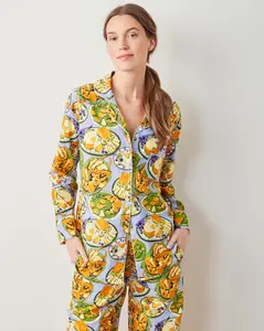 Cheese Plate - Long PJ Set - Lavender