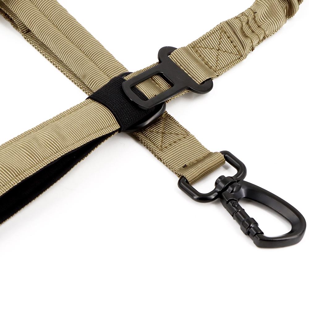 Military Tactical Dog Leash Adjustable Quick Release Elastic Leads Rope With 2 Control Handle For Medium And Small Dogs Pet Supplies Harness Straps