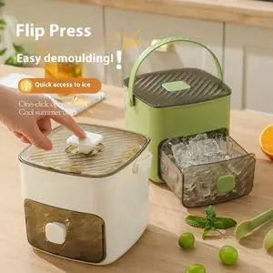 3-Layer Press Ice Tray – 48-Grid Large Capacity with 1-Second Release
