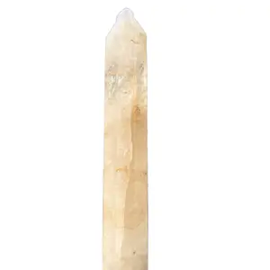 CLEAR QUARTZ WITH GOLDEN HEALER  TOWER