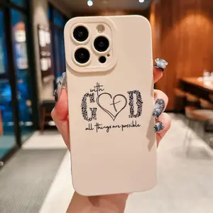 Fashion Letter & Heart Pattern Phone Case, Anti-drop Cellphone Protective Case, All-inclusive Shockproof Mobile Phone Cover for iPhone 11 12 13 14 15