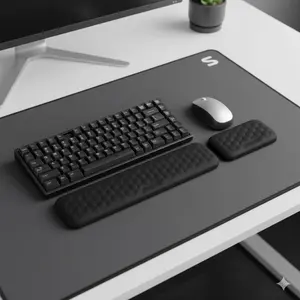 Ergonomic Memory Foam Wrist Rest Mouse Pad，sweat-Resistant Textured Surface，3 Sizes for Office Gaming Home，High-Density Non-Slip Cushion，Easy to Clean.