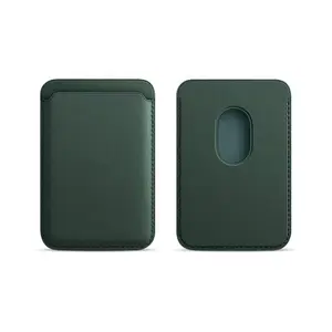 Minimalist magnetic phone wallet, suitable for both men and women.MagSafe Wallet, Magnetic Ultra-Thin Phone Wallet, 3 Card Slots, Compatible with iPhone 17/16/15/14/13/12 Pro Max Plus Air Series, RFID-Blocking Synthetic Leather, Green