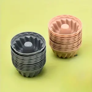 Silicone Heritage Bundtlette Cake Mold, for Fluted Tube Cake Making, Baking Tools, Kitchen Gadgets, Kitchen Accessories, Silicone Molds