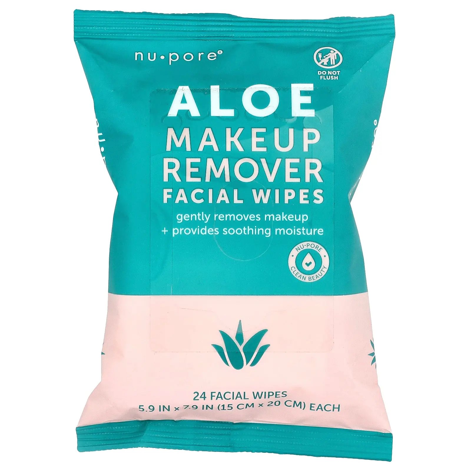 Nu-Pore Aloe Makeup Remover Facial Wipes , 24 Wipes