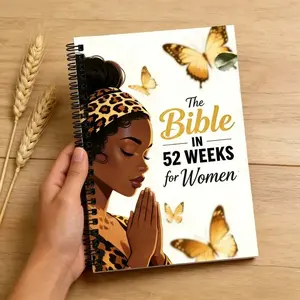 Women's Yearly Bible Reading Journal, Spiral Bound Study Workbook, 52-Week Christian Spirituality Guide, Daily Bible Reading Log, Daily Guidance Diary