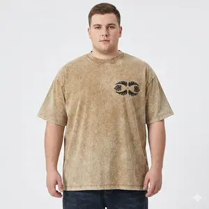 Vintage Washed Monstera Leaf Graphic Tee | Unisex Oversized Streetwear | 260G Heavyweight Cotton | Heat-Press Graphic | Summer Festival Skate Casual Shirt