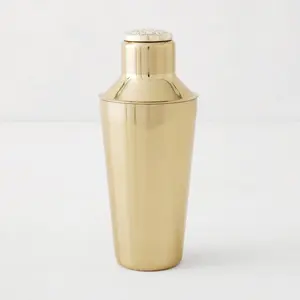 Z Gallerie Lourdes Cocktail Shaker with Classic Design, Gold and Mother of Pearl Details Finish Home Bar Accessories Adjustable Ice Texture Leakproof Lid Stainless