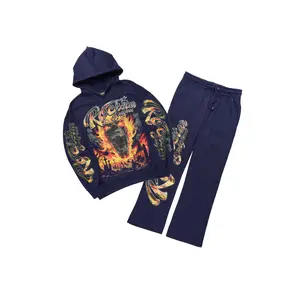 Flamer Navy Hoodie/Baggy Pant Track Set