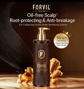 Thinning Hair Solution FORVIL Botanical Ginger Root Boosting Shampoo, Anti-Breakage & Scalp Nourishment for Daily Shower Therapy 520ml