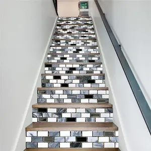 Stair Sticker, Tile Sticker, Peel and Paste Stair Sticker, Waterproof Removable Wall Sticker, Decorative Wall Sticker, Self-adhesive Wall Decal for Home Decor