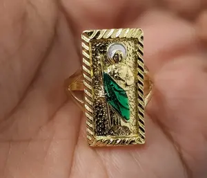 Plated Multicolor Saint Jude Adjustable Ring