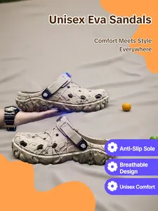 Men's Camouflage Outdoor Sandals, Breathable Hollow Out, Anti-Slip Durable, Soft Elastic, Adjustable Back Strap, Summer Lazy Wear