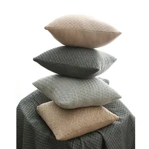 Cotton Fabric Art Home Simple Pillow, Solid Color Home Sofa Waist Pillow,Large Cushion On The Bay Window Bed