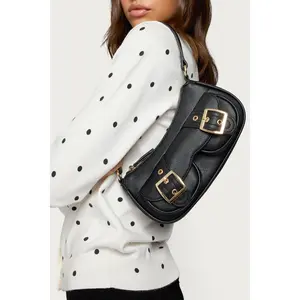 Zinnia Faux Leather Buckle Bag