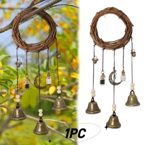 Bohemian Bell Hanging Decoration, Vintage Doorbell Wall Decor, Home Décor Accessories, Hangable Wall Art for Living Room