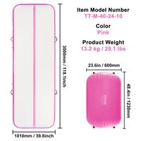 2PCS - Mat(10ft×3.3ft×4in) + Roller(48.4in×23.6in)