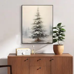 Snow Tree Pattern Unframed Painting Print, Modern Canvas Wall Art, Wall Decor for Home Living Room Bedroom Office School, Home Decor, Modern Home Decoration