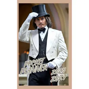 2025-2027 Pocket Planner: Small 3-Year Monthly Calendar for Purse | 36 Months from January 2025 to December 2027 | Beach Cover, purse size, with ... & Password Log, Sunset Cover, johnny depp Paperback – September 13, 2024