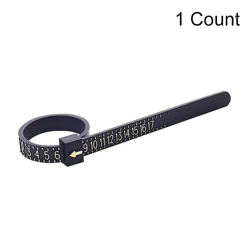 Reusable Plastic Ring Sizer Tool for Engagement Ring, Manual Finger Size Measuring Device with Handling Ease for Jewelry Making, Fits Sizes 1-17 Us Rings