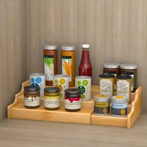 Bamboo seasoning rack multifunctional storage rack kitchen shelf table seasoning rack