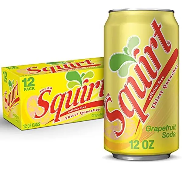 Squirt Soda, Grapefruit, 12 Fl Oz Cans, 12 Pack