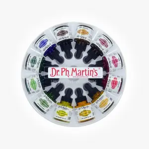 Dr. Ph. Martin's Spectralite Private Collection Liquid Acrylics (Set 2) Acrylic Paint Set, 1.0 US fl oz, 1 Set of 12 Bottles