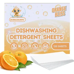 Dishwasher Detergent Sheets, 120 Washes, Natural Dishwasher Detergent Liquid, No or Phosphate Septic & Gray Safe, Organic, No Mess, Use in Dishwasher or Sink