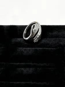 Hug Ring Pendant Necklace, & Silver Color Options, Perfect Gift for Loved Ones, Symbolic Design Jewelry for Couples